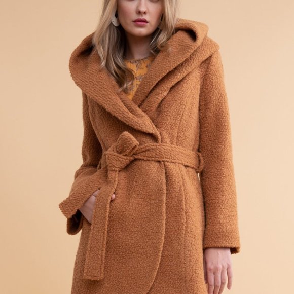 Rachel Parcell Jackets & Blazers - Boucle Coat - Almond